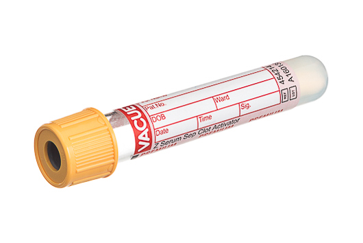 454214 VACUETTE®Пробірка з CAT Serum Separator Clot Activator 13x75, 3.5 мл,зол